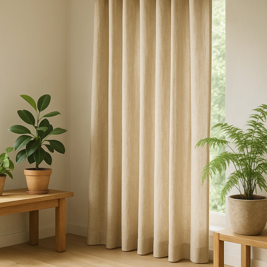 Eco-vriendelijkegordijnen van duurzame, natuurlijke materialen