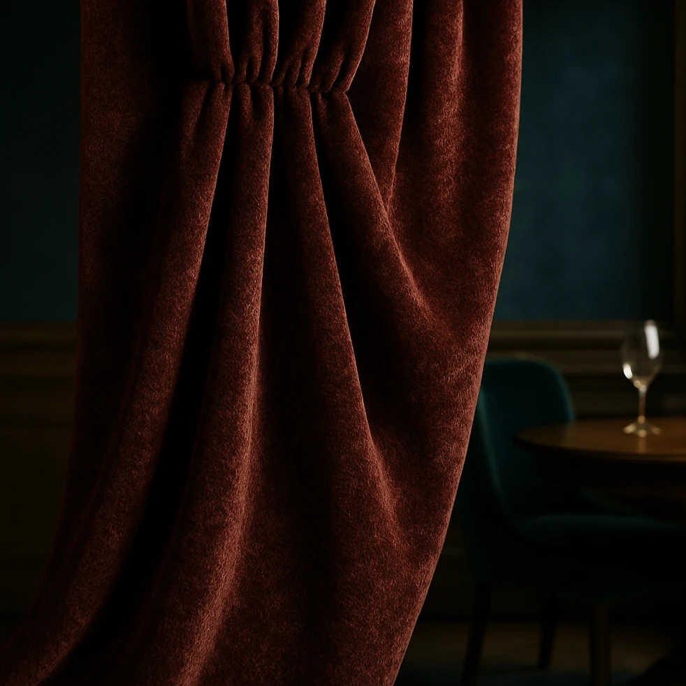 Fluwelen overgordijnen met luxe uitstraling voor warme interieurs