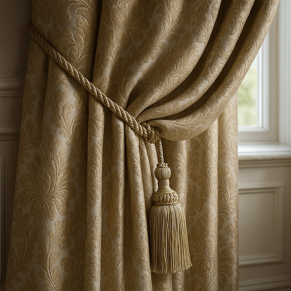 Jacquard overgordijnen met decoratieve patronen voor een klassieke uitstraling