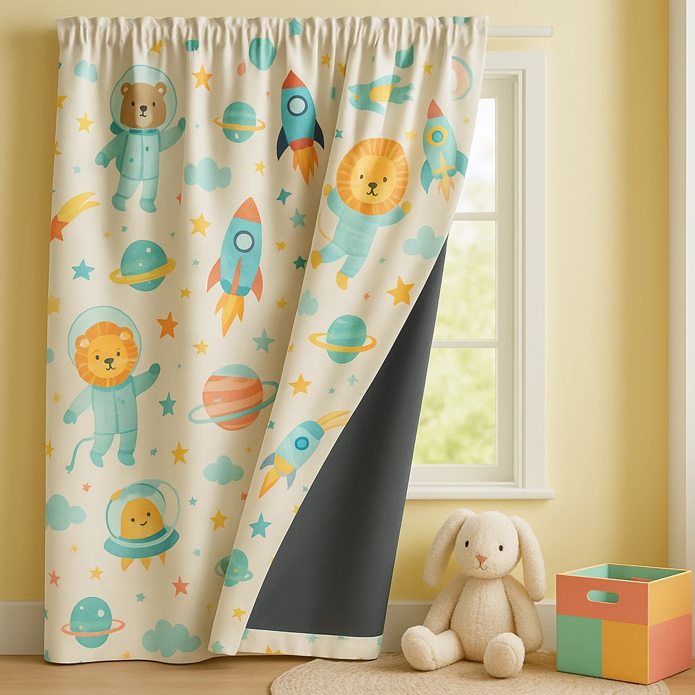Kinderkamer overgordijnen met speelse designs voor vrolijke kinderkamers