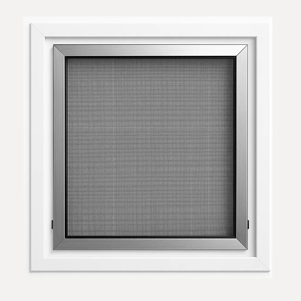 Equinox inzethor perfect geïntegreerd in wit raamkozijn - Maatwerk horren