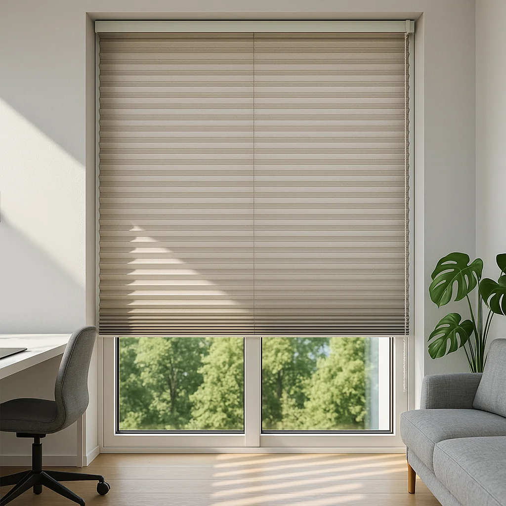 Elegante plisségordijnen space-saving design