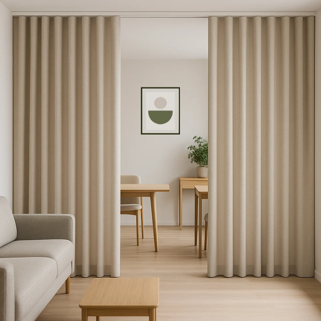 Flexibele roomdividers voor ruimtescheiding